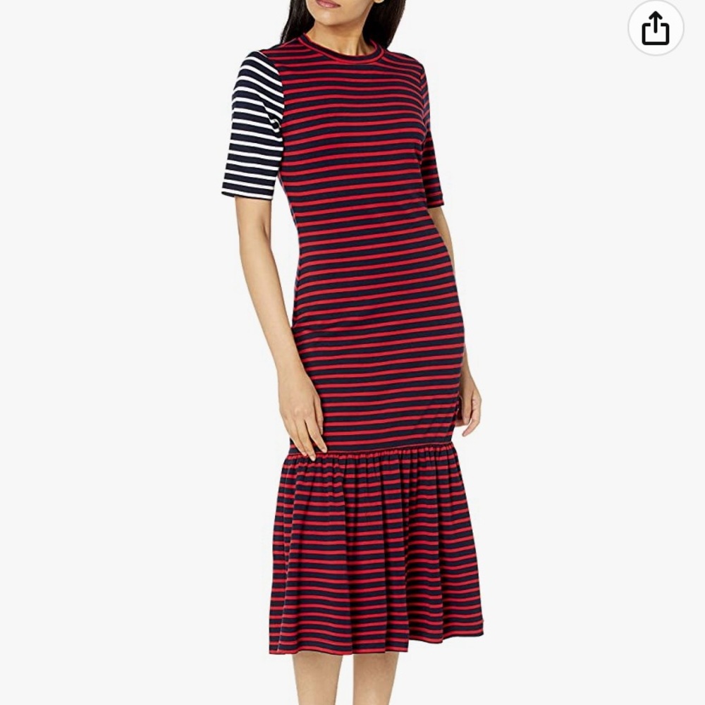 Cynthia Rowley Hang Ten Striped T-shirt Dress.